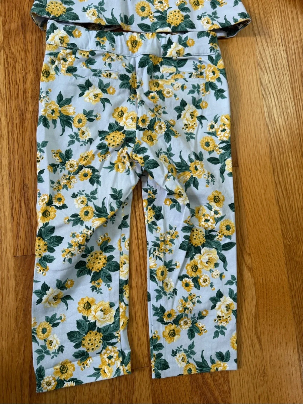 Janie and Jack Light Blue Floral Blazer and Pants Set, Size 4